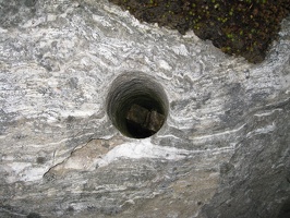 Hole in rock