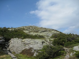 View back up to summit