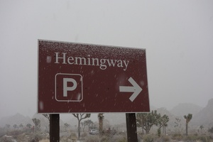 09817 snowy hemingway sign