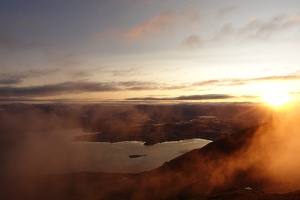 02239 clouds sunrise and lake wanaka
