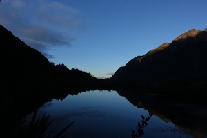 07718 mirror lake mountain silhouettes
