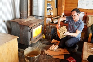 Leaving Tukino Lodge, and frozen waterfalls, September 21